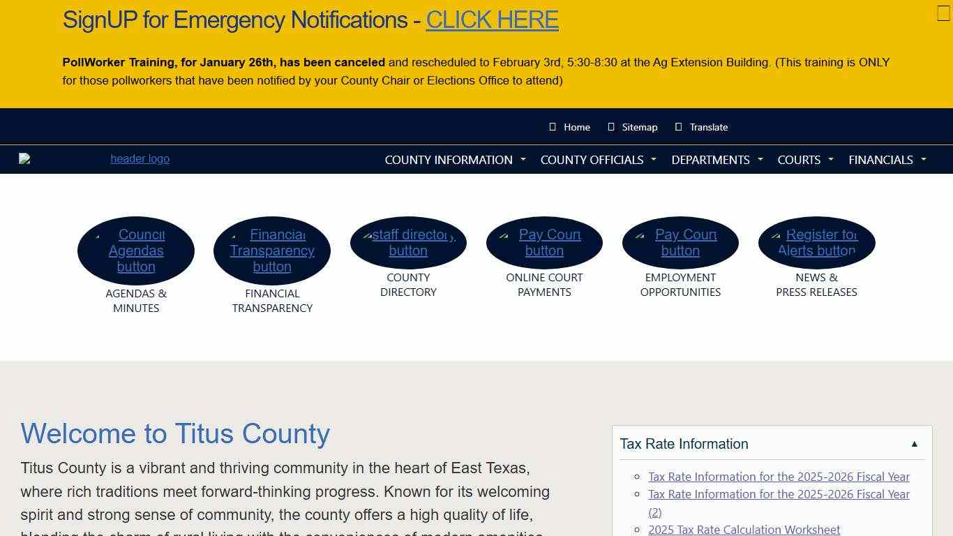 Home Page Titus County, Texas